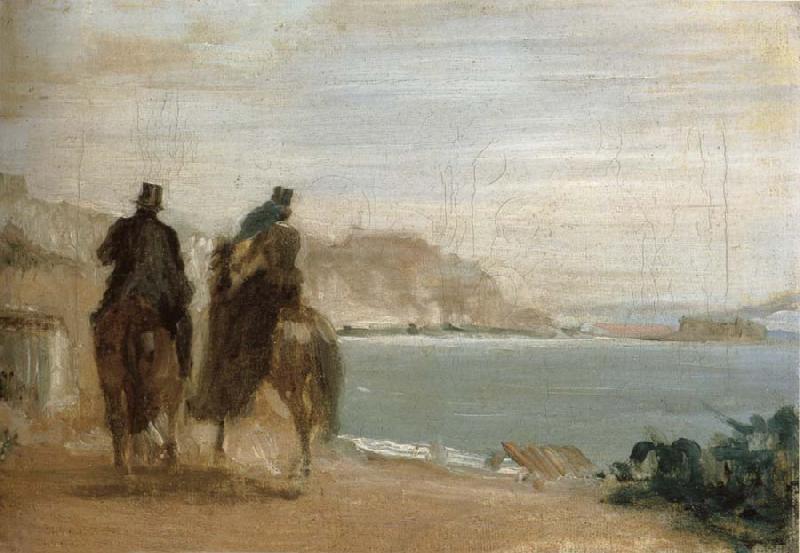 Edgar Degas Promenade beside the sea oil painting image
